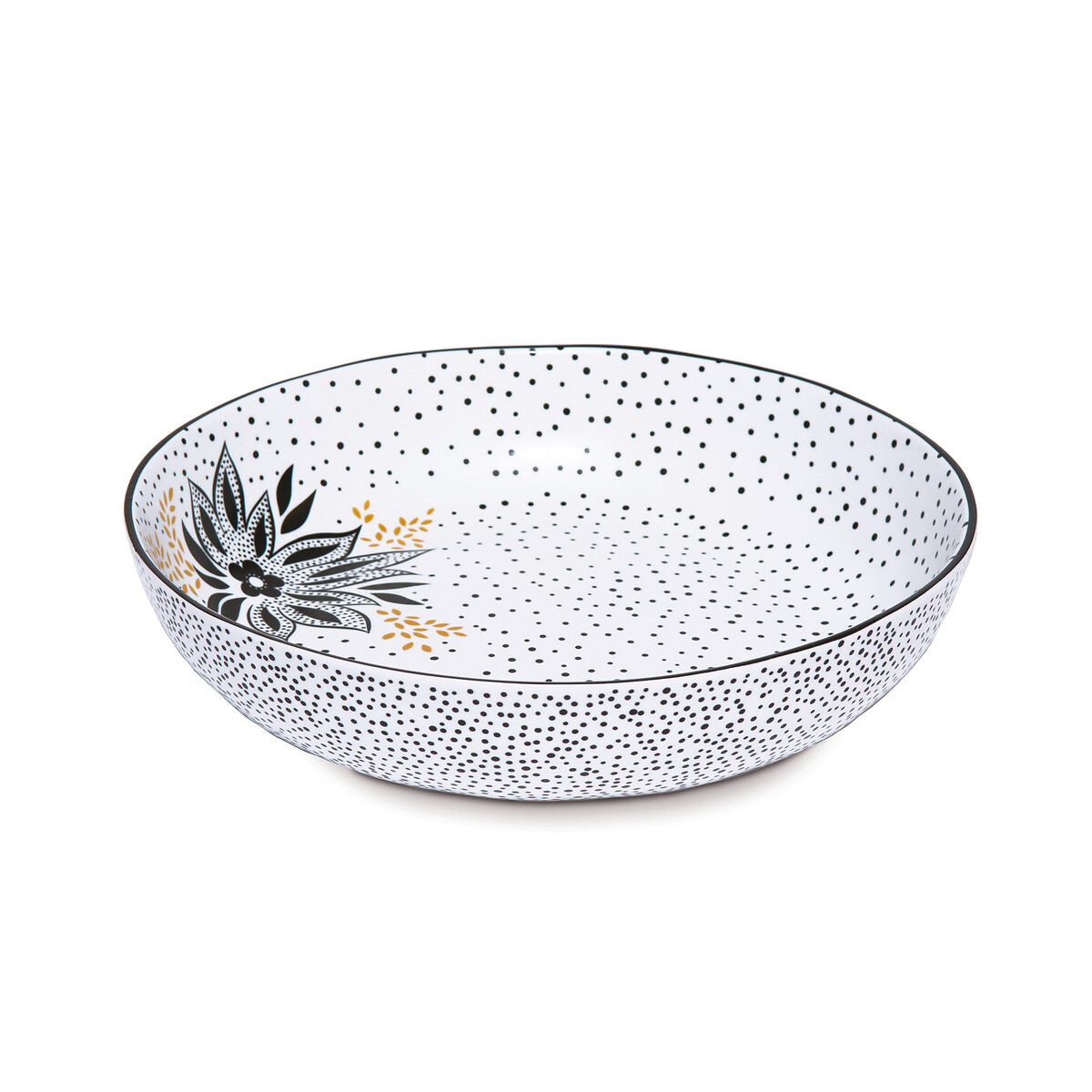 Set of 4 Artisanne Noir Pasta Bowls white, SARA MILLER