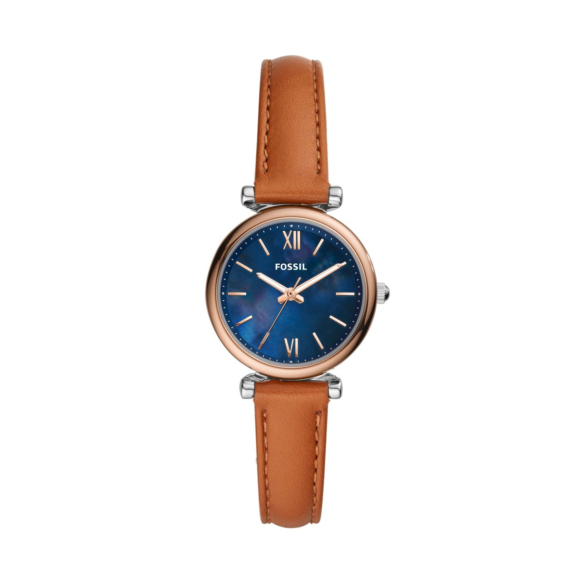 Montre Analogique  CARLIE MINI doré rose bleu marron, FOSSIL