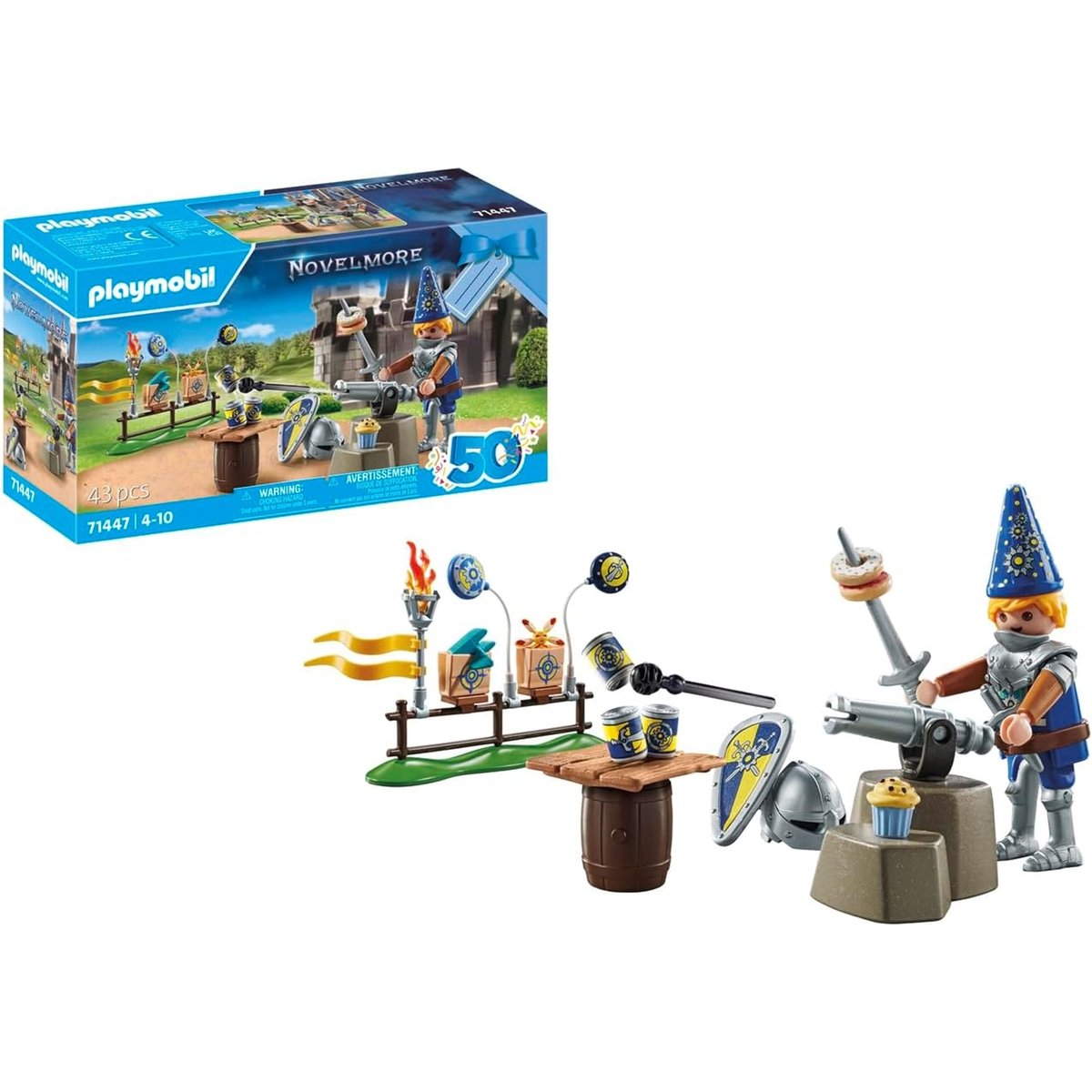 Chevalier et décorations de fête multicolore, PLAYMOBIL