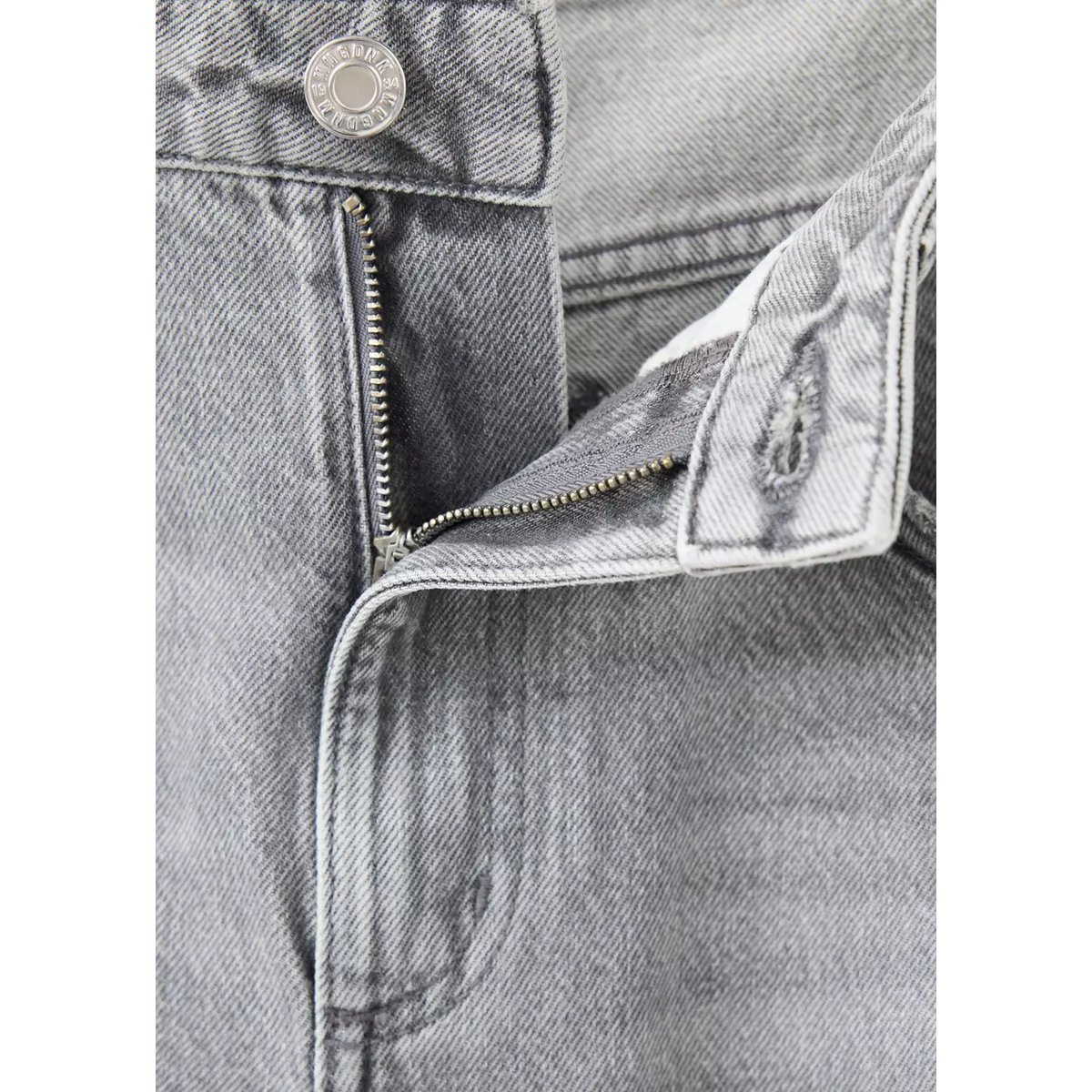 Jean balloon taille haute gris denim, MANGO