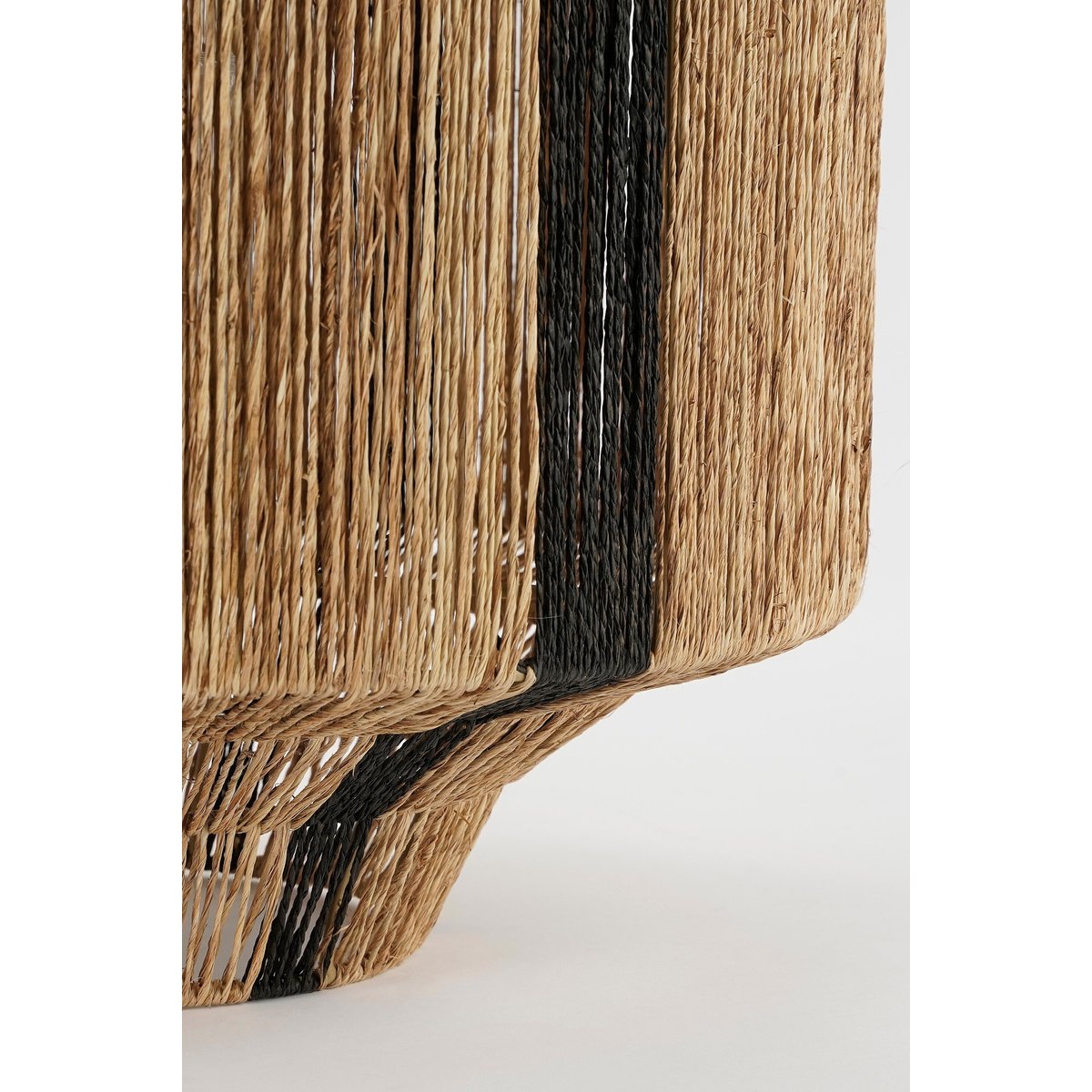 Lanterne en jute tressée H36 cm LILIANO noir, MICA DECORATIONS