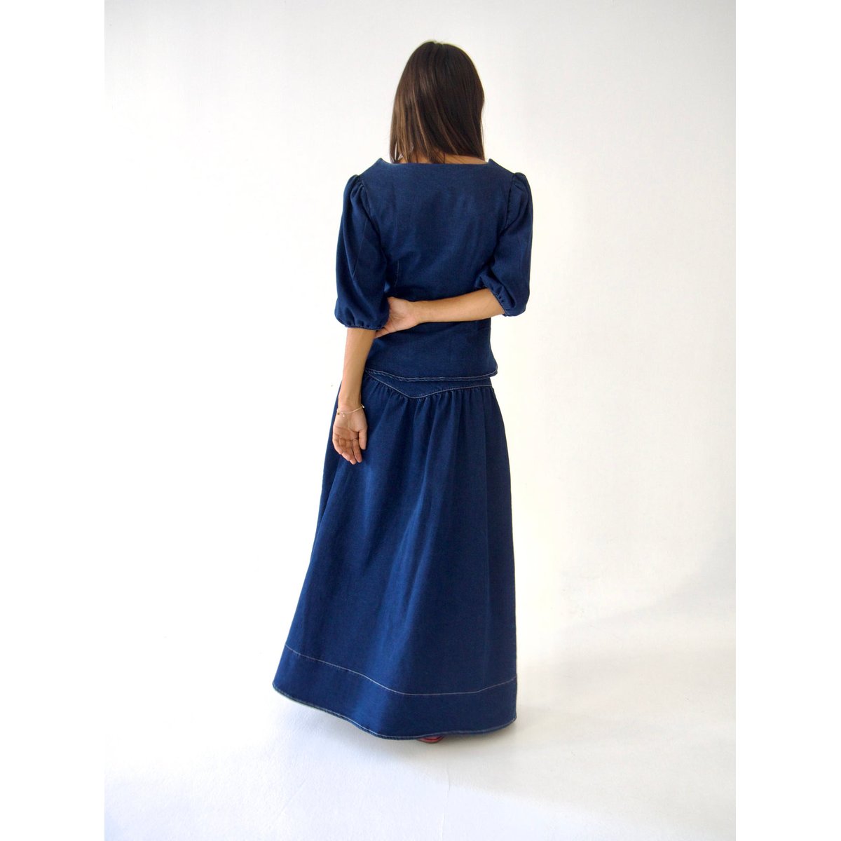 Jupe midi en jean NOA denim, MINDTRAVELER