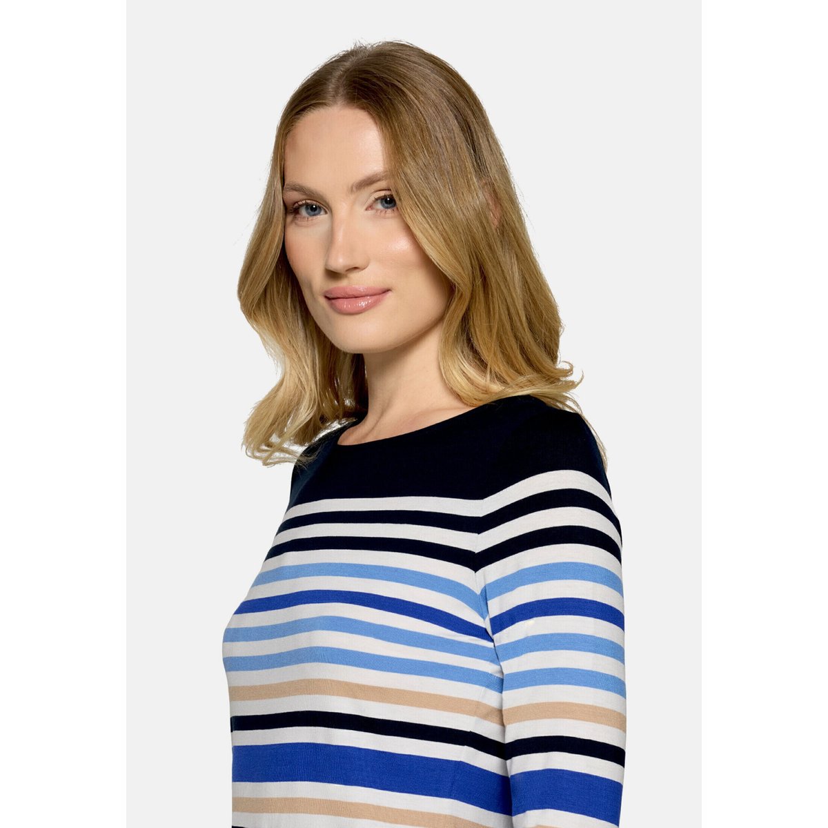 T-shirt basique à encolure bateau bleu/blanc, BETTY BARCLAY