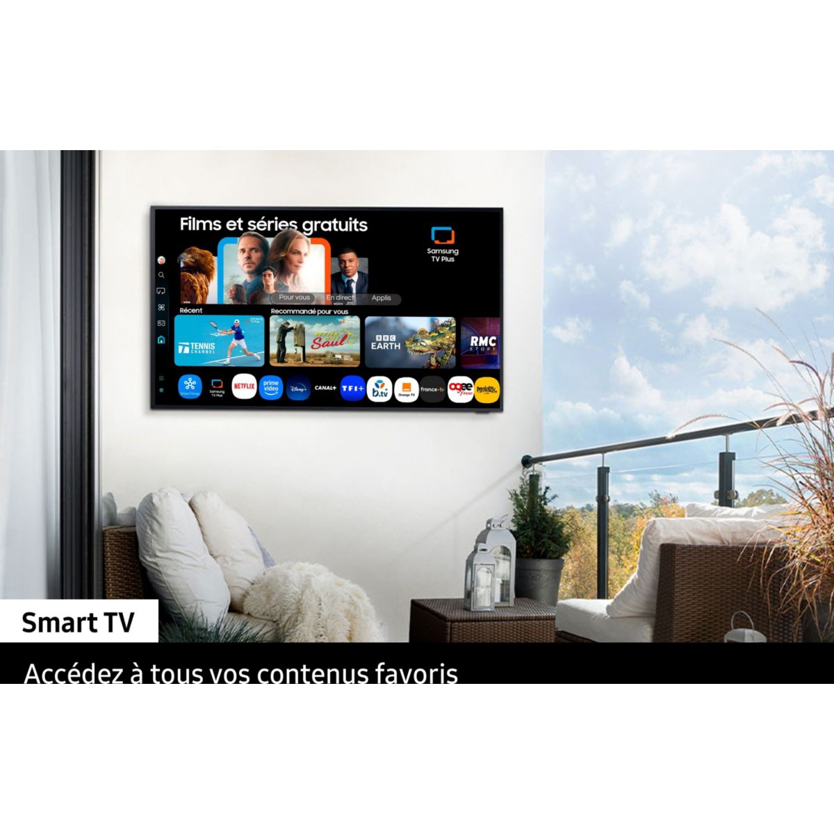 TV QLED The Terrace TQ65LST7D (2025) 65" (163 cm) 4k - Smart TV, anti-reflet couleur unique, SAMSUNG