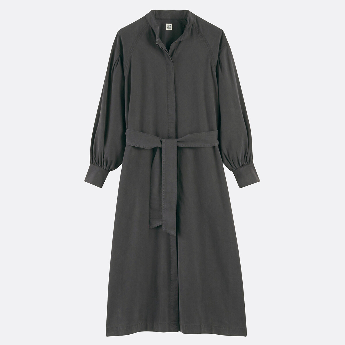 Full Maxi Dress with Long Sleeves carbon grey, LA REDOUTE COLLECTIONS