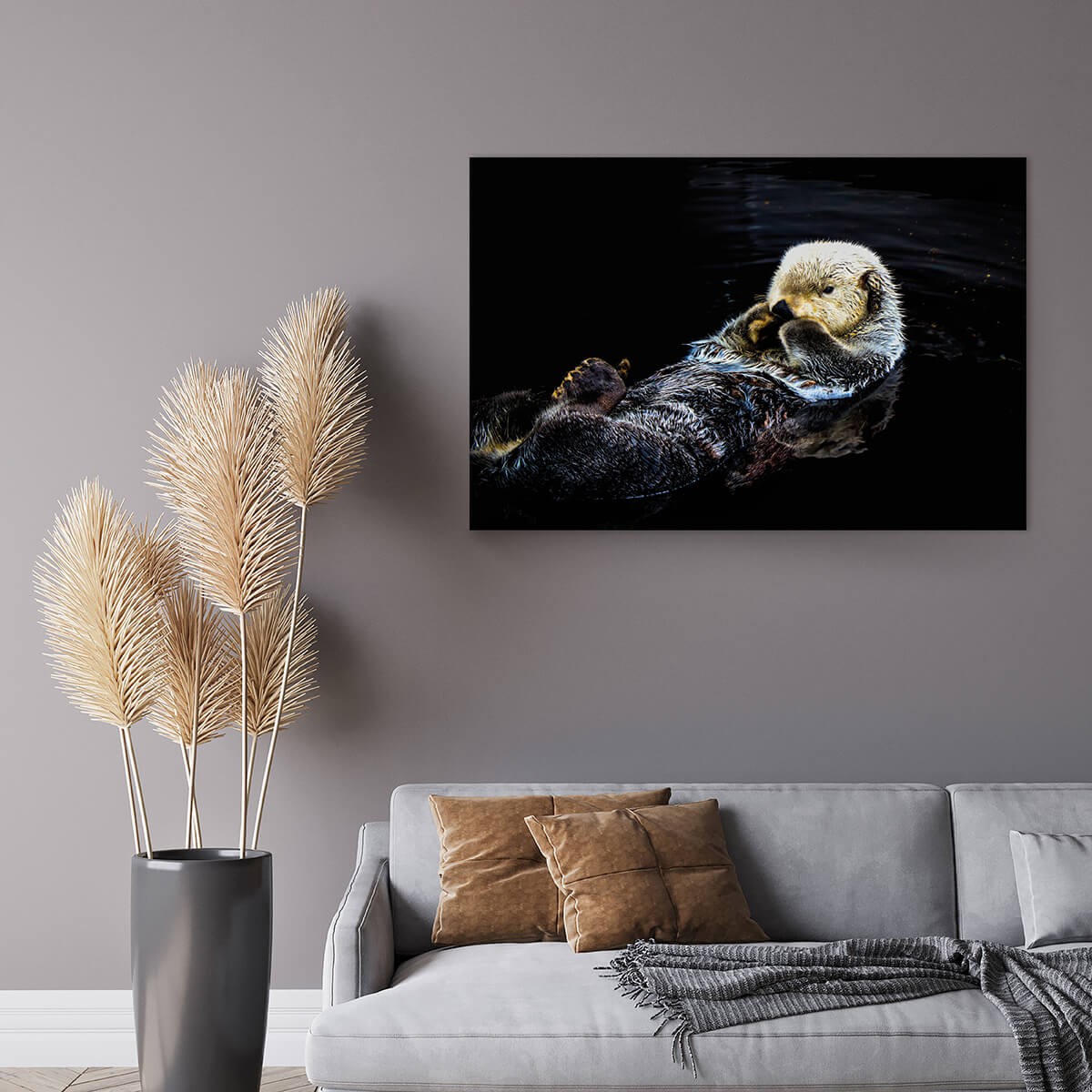 Tableau Mural Loutre ANIMAUX tableau en verre synthétique, CEANOTHE