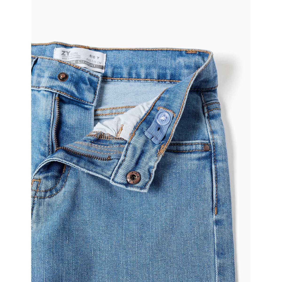 Pantalon en jean à coupe droite avec 5 poches bleu, ZIPPY