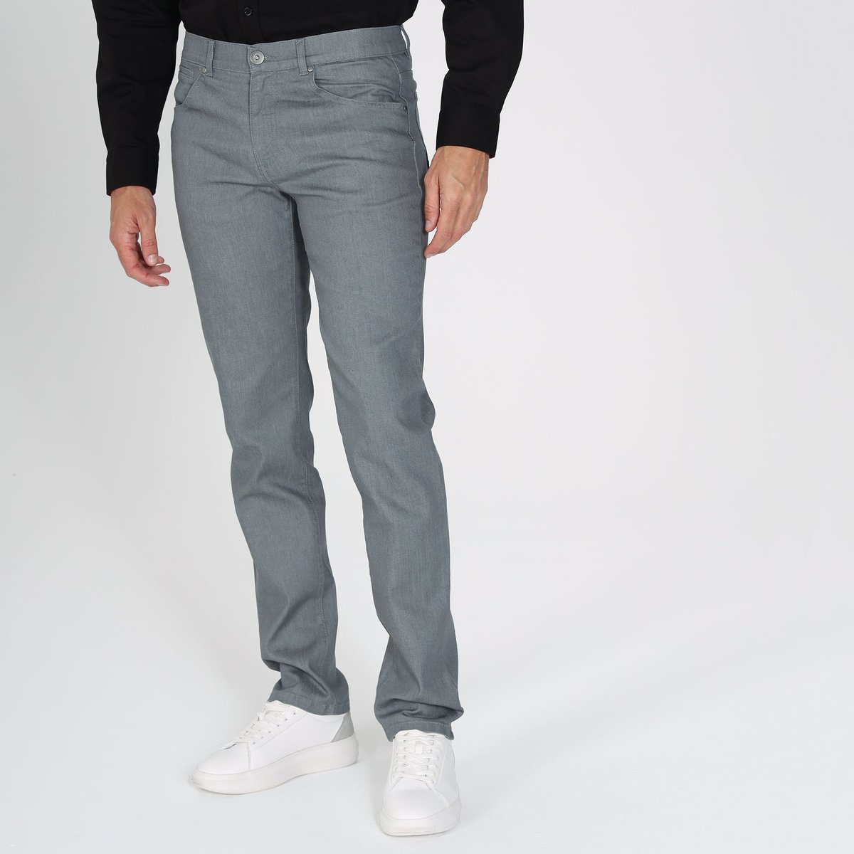Pantalon coupe regular en coton PETRO gris, GENTLEMAN FARMER