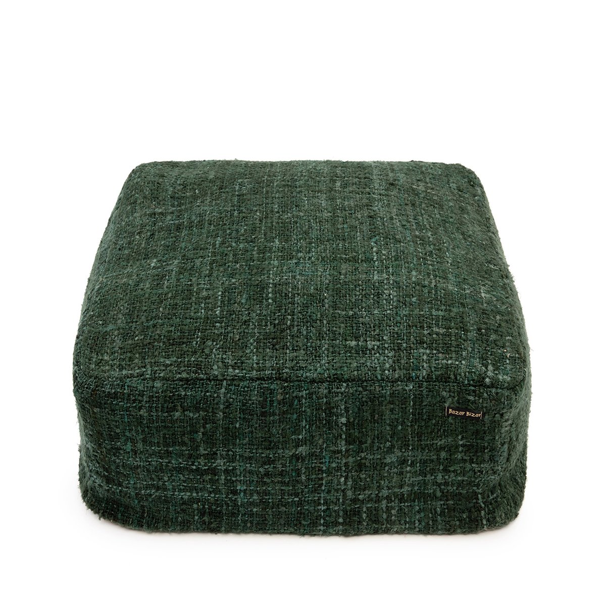 Pouf en coton OH MY GEE vert, BAZAR BIZAR