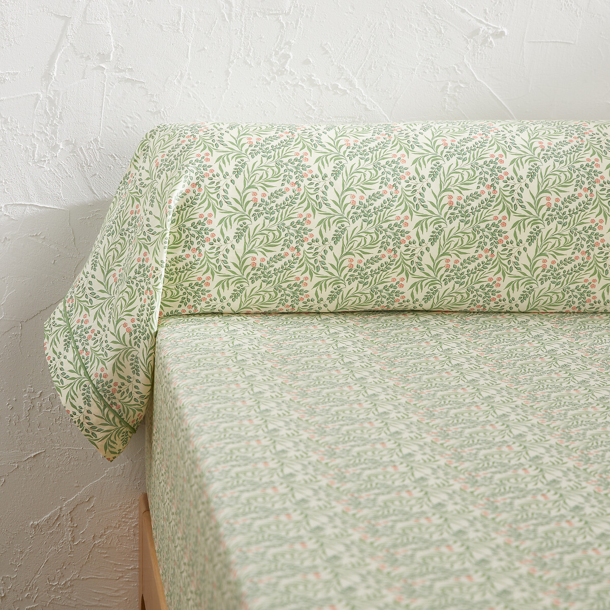 Taie de traversin satin de coton, Lizbeth imprimé floral, LA REDOUTE INTERIEURS