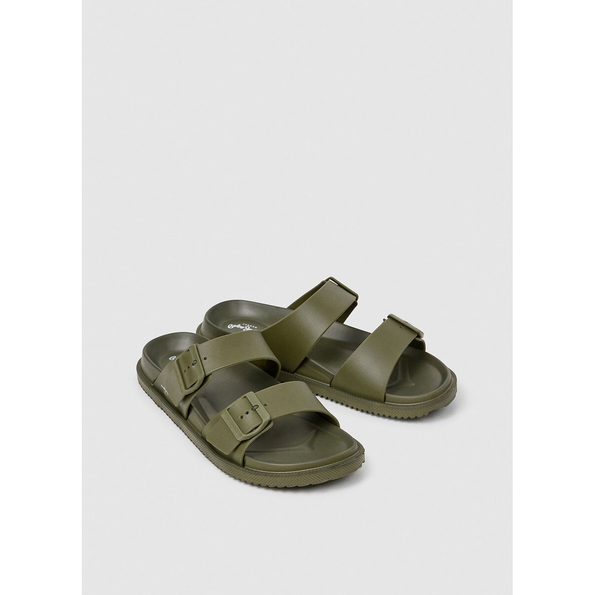 Mules doubles brides Ocean Brand kaki, PEPE JEANS