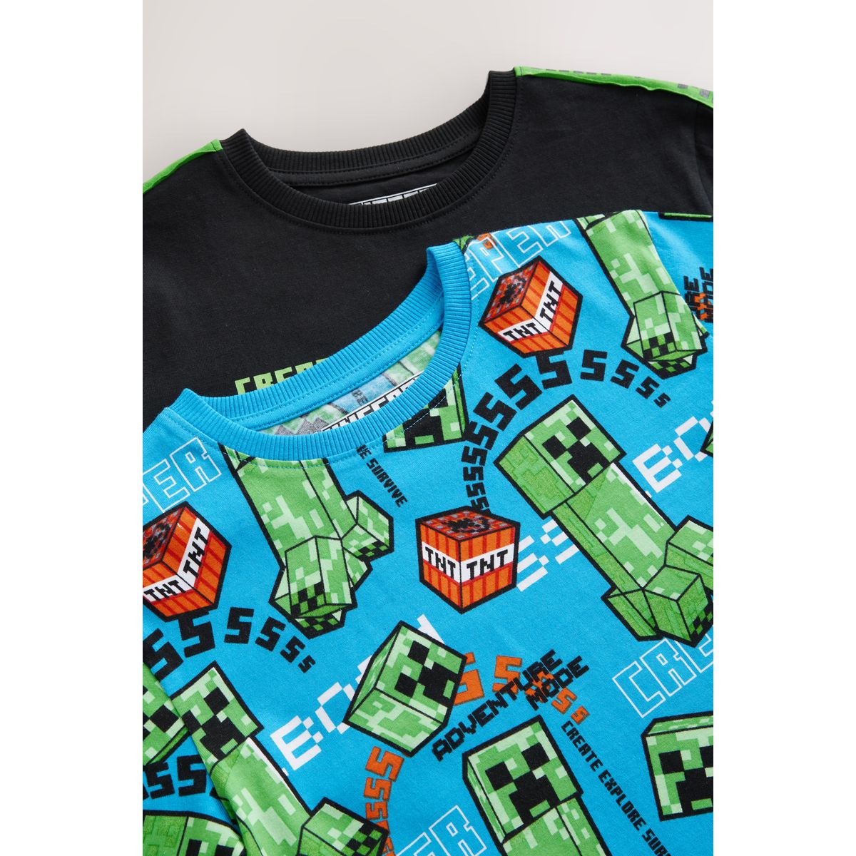 Pyjama short minecraft, lot de 2 vert/noir, NEXT