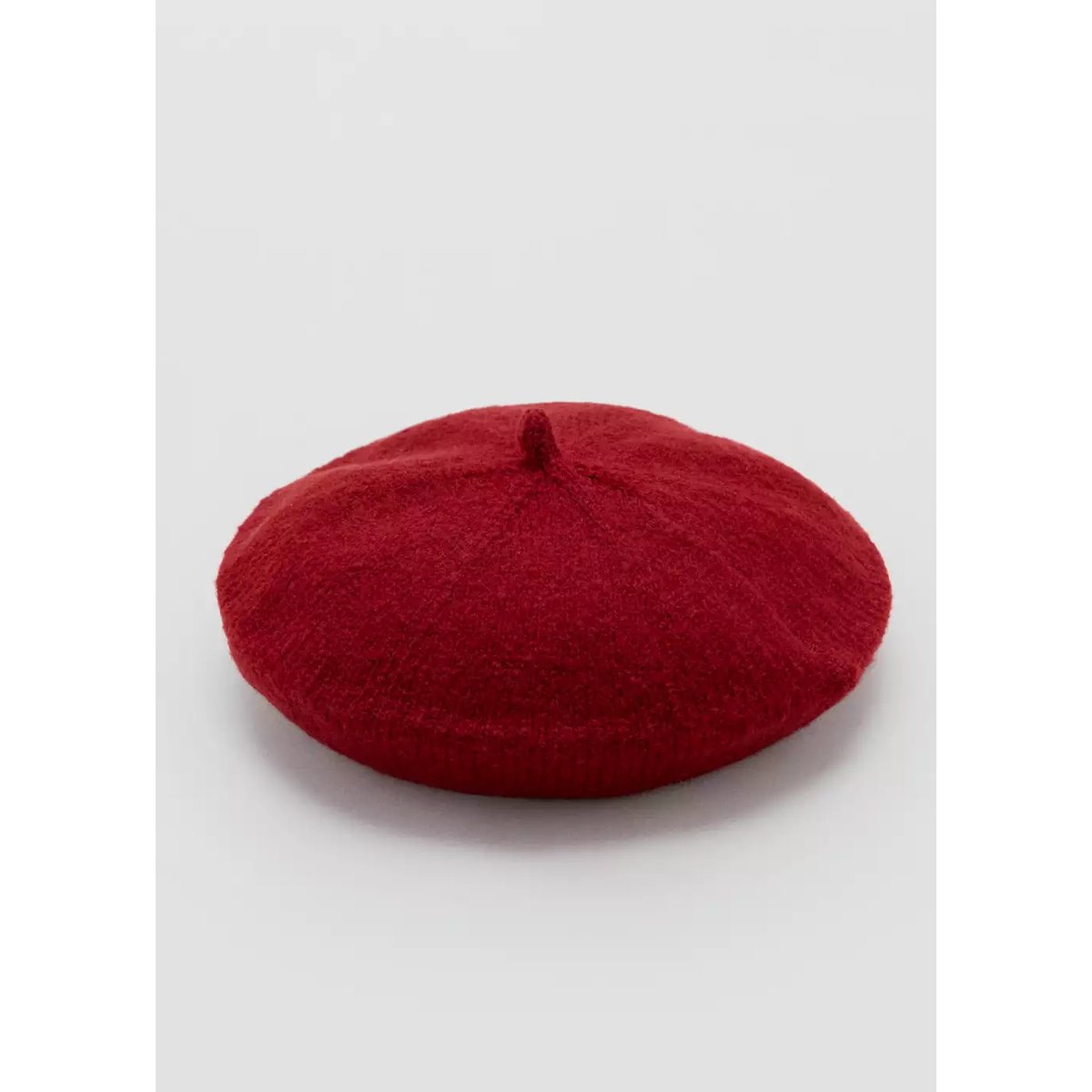 Bonnet en laine mélangée rouge, MANGO