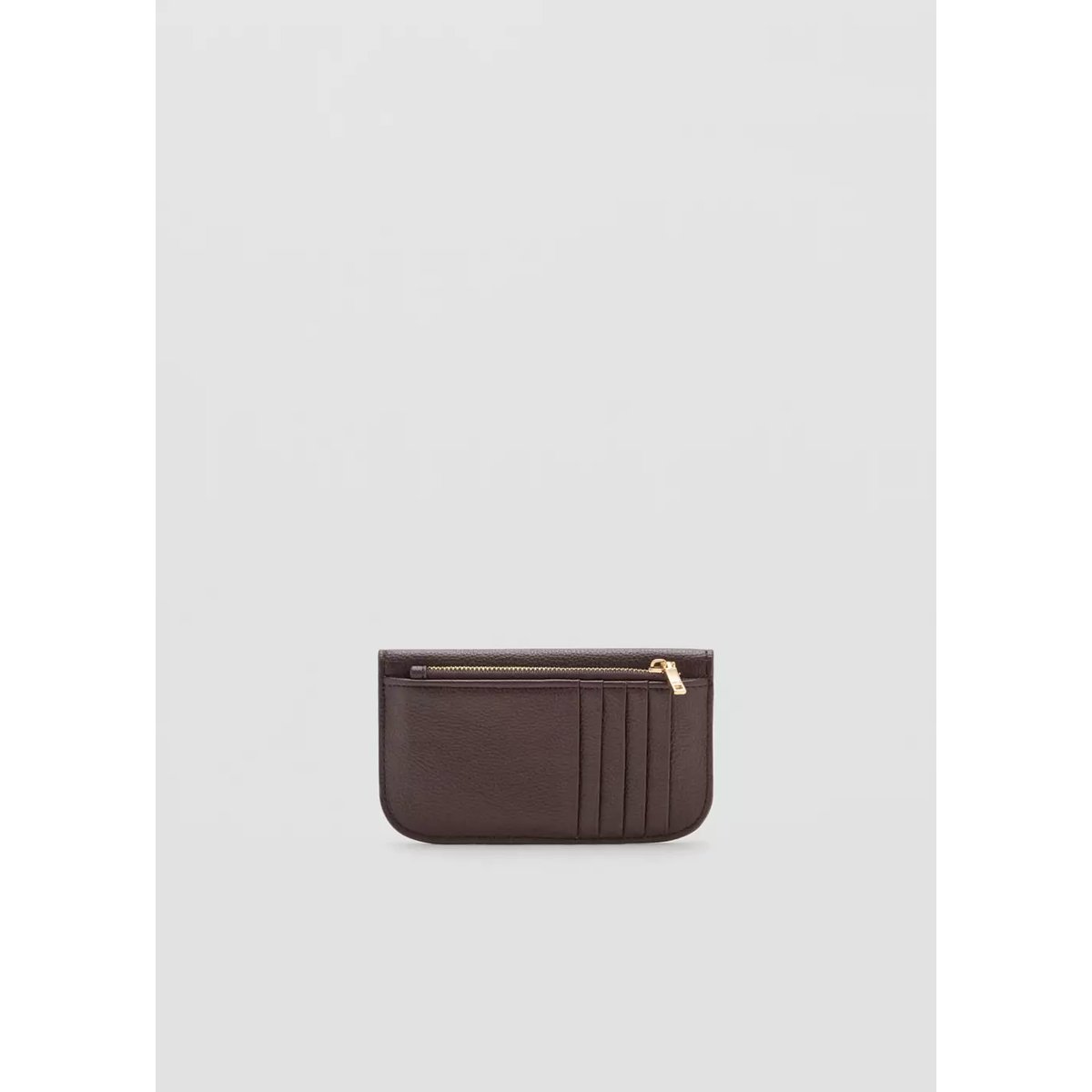 Portefeuille rabat bouton chocolat, MANGO