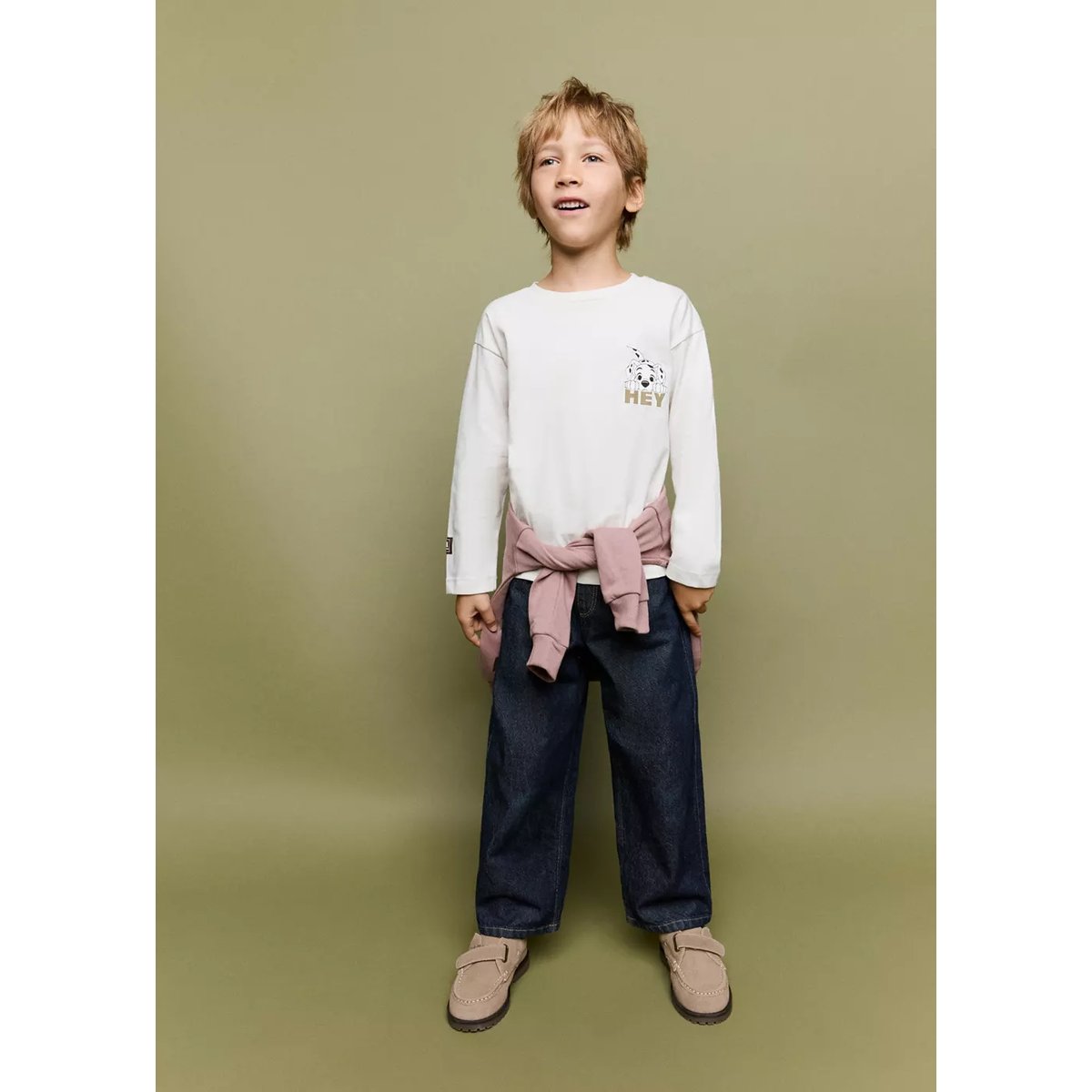 Chemise coton Les 101 Dalmatiens gris glacé, MANGO BABY