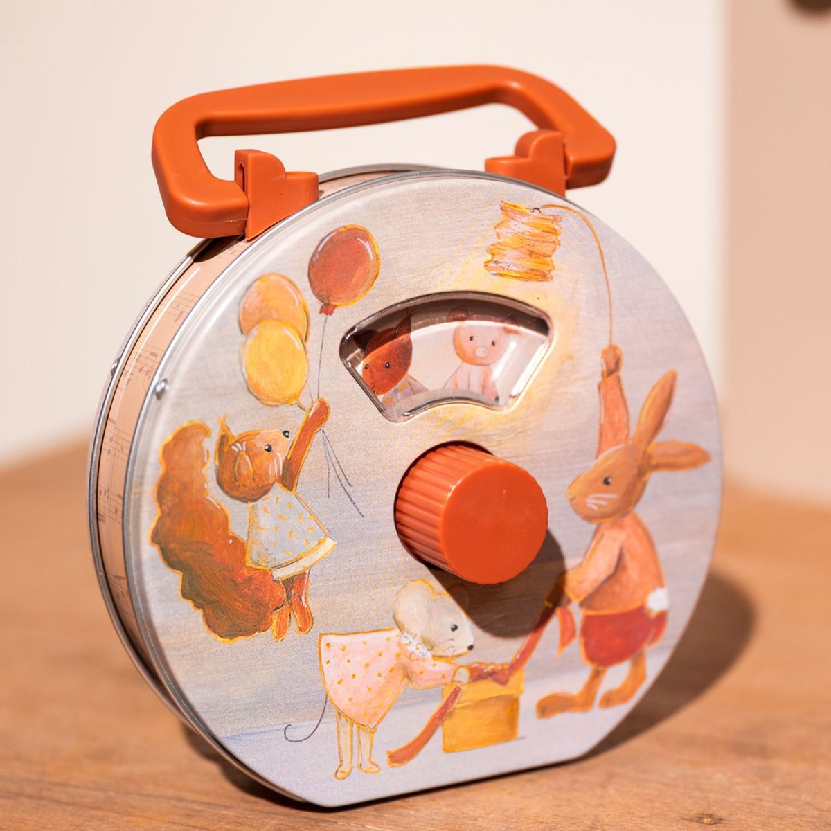 Boîte à musique gris, orange, beige, EGMONT TOYS
