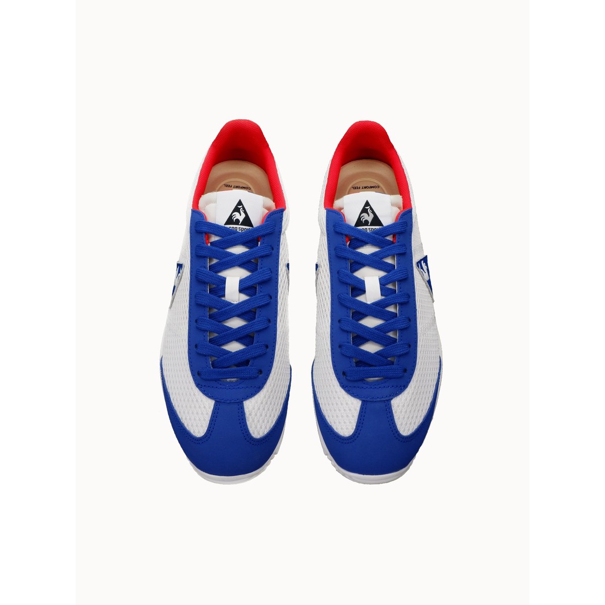 Sneakers retro-running en mesh et nubuck Quartz optical white/cobalt, LE COQ SPORTIF