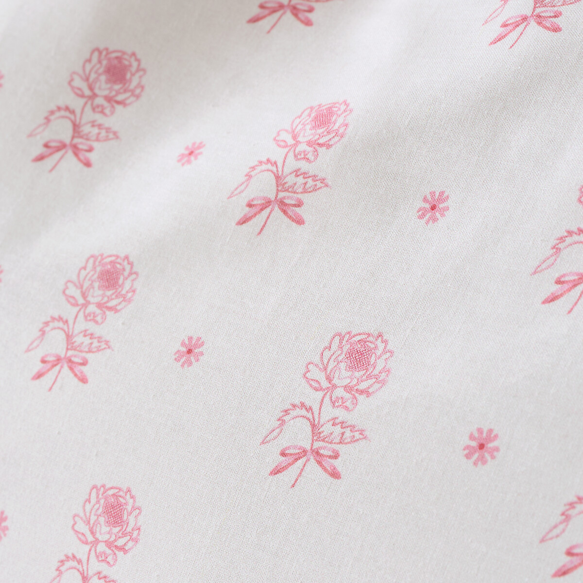 Spitalfield Bunches Cotton Fitted Sheet pink, CATH KIDSTON