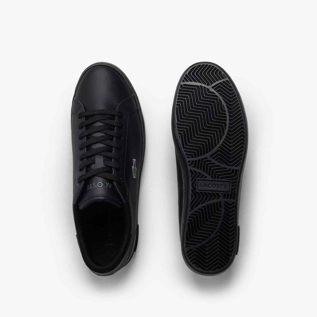 Sneakers Powercourt homme en cuir noir-02h, LACOSTE