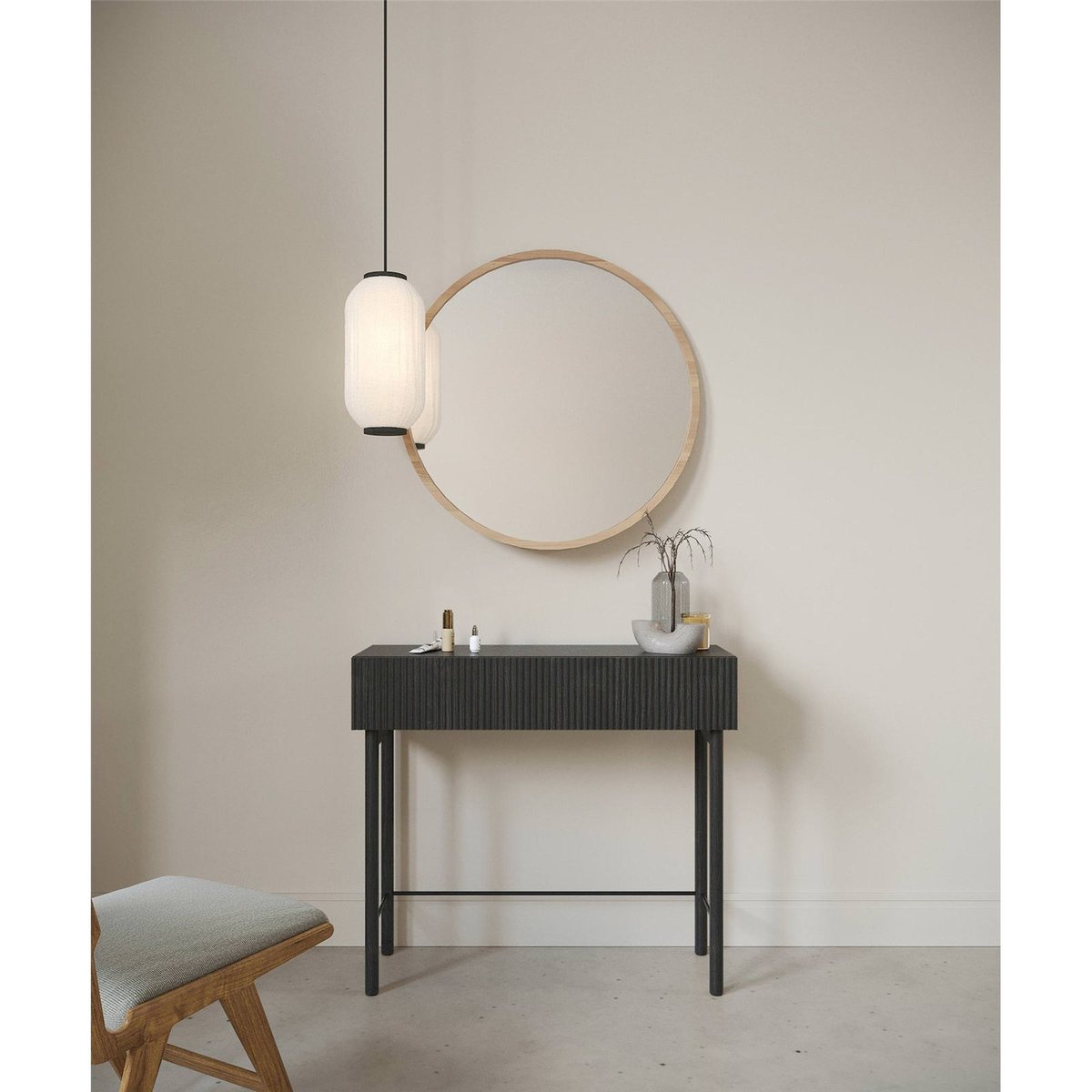 Console avec tiroir collection NOLIE noir, RECOLLECTION