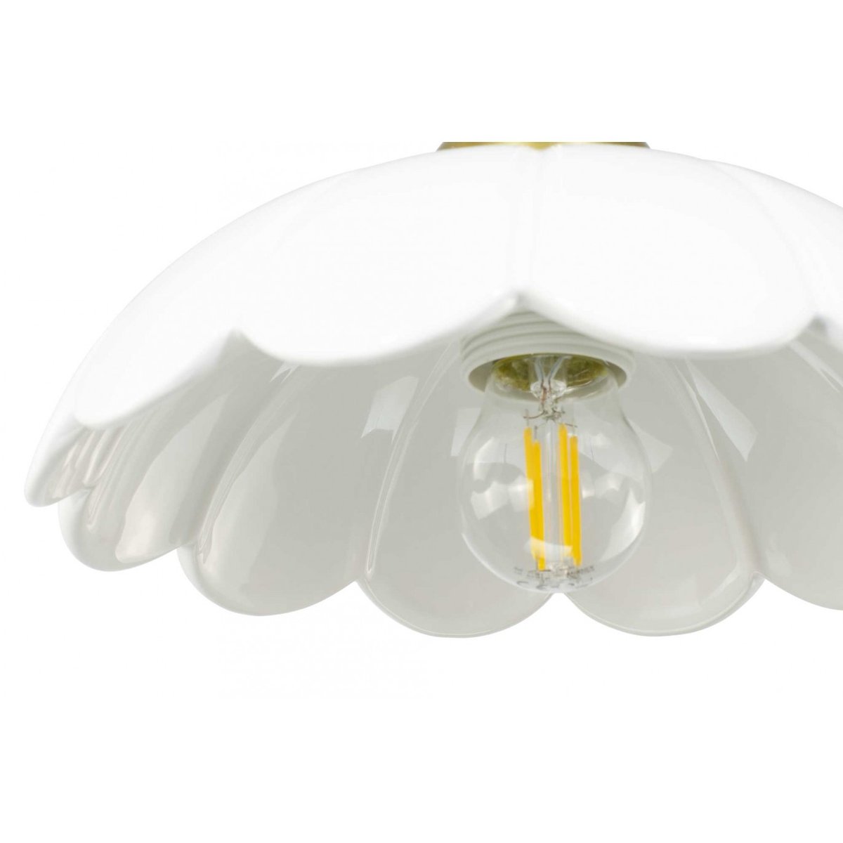 Suspension en céramique et métal, CLARIS blanc, C-CREATION