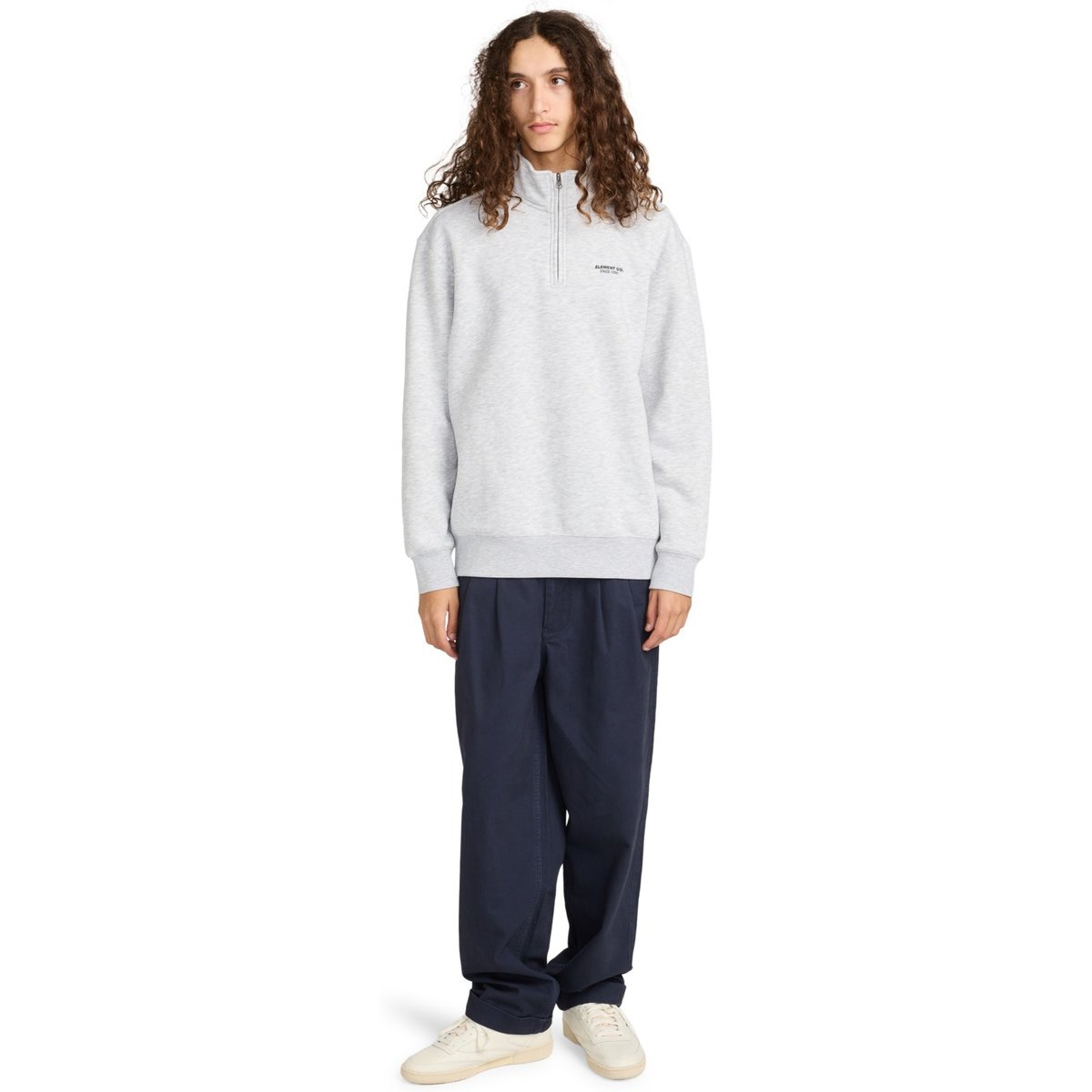 Sweatshirt à fermeture zippée ELEMENT CO gris mid grey heather, ELEMENT