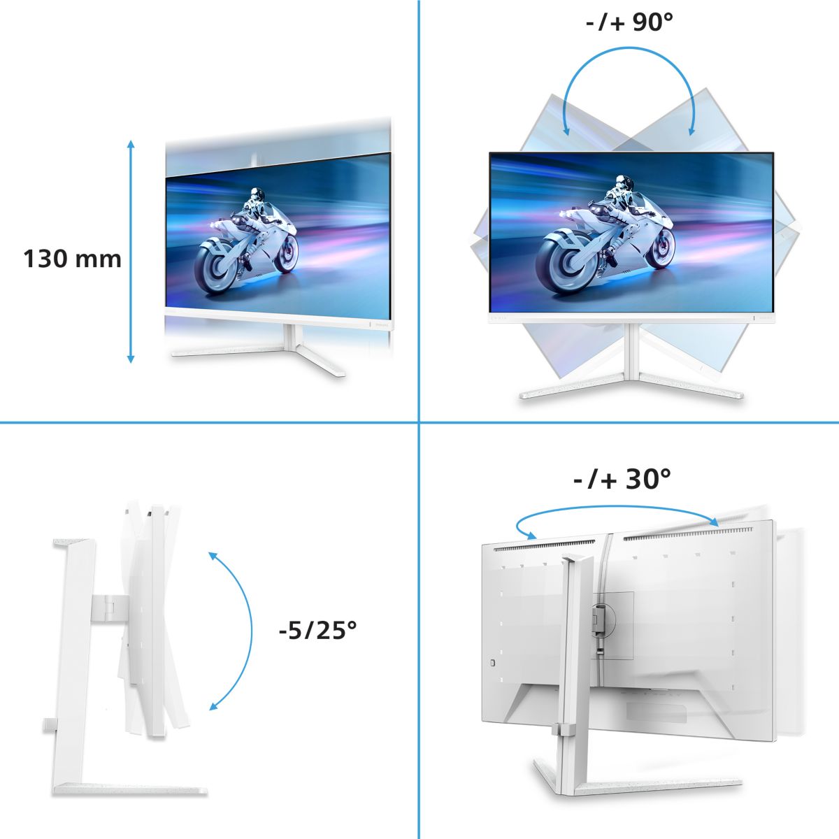 Ecran PC Gamer Evnia 27M2N5901A 27" 4K 320Hz Fast IPS HDR 400 HDMI 2.1 USB-C 65W Ambiglow couleur unique, PHILIPS
