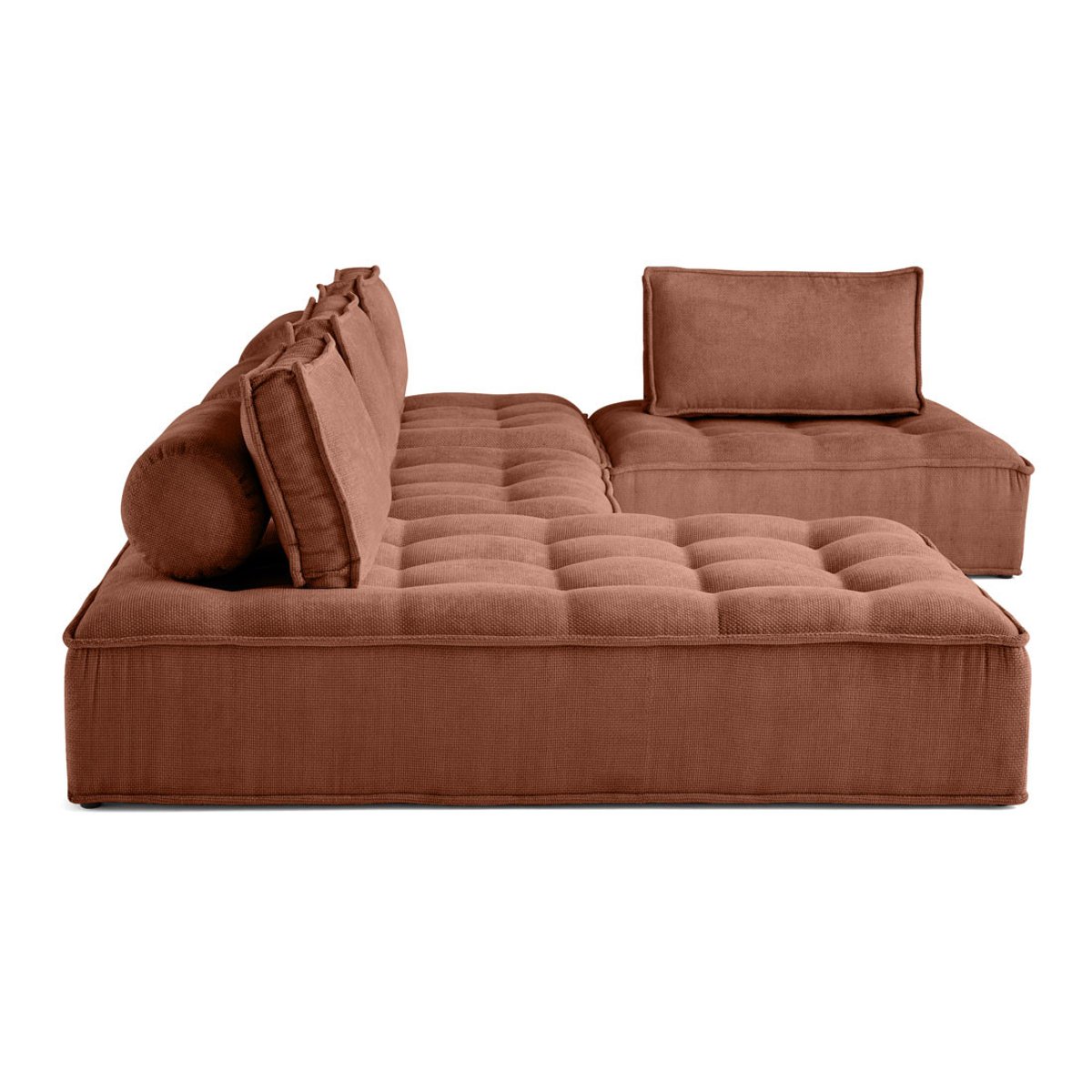 Canapé Panoramique  7 places - MARISOL terracotta, BEST MOBILIER