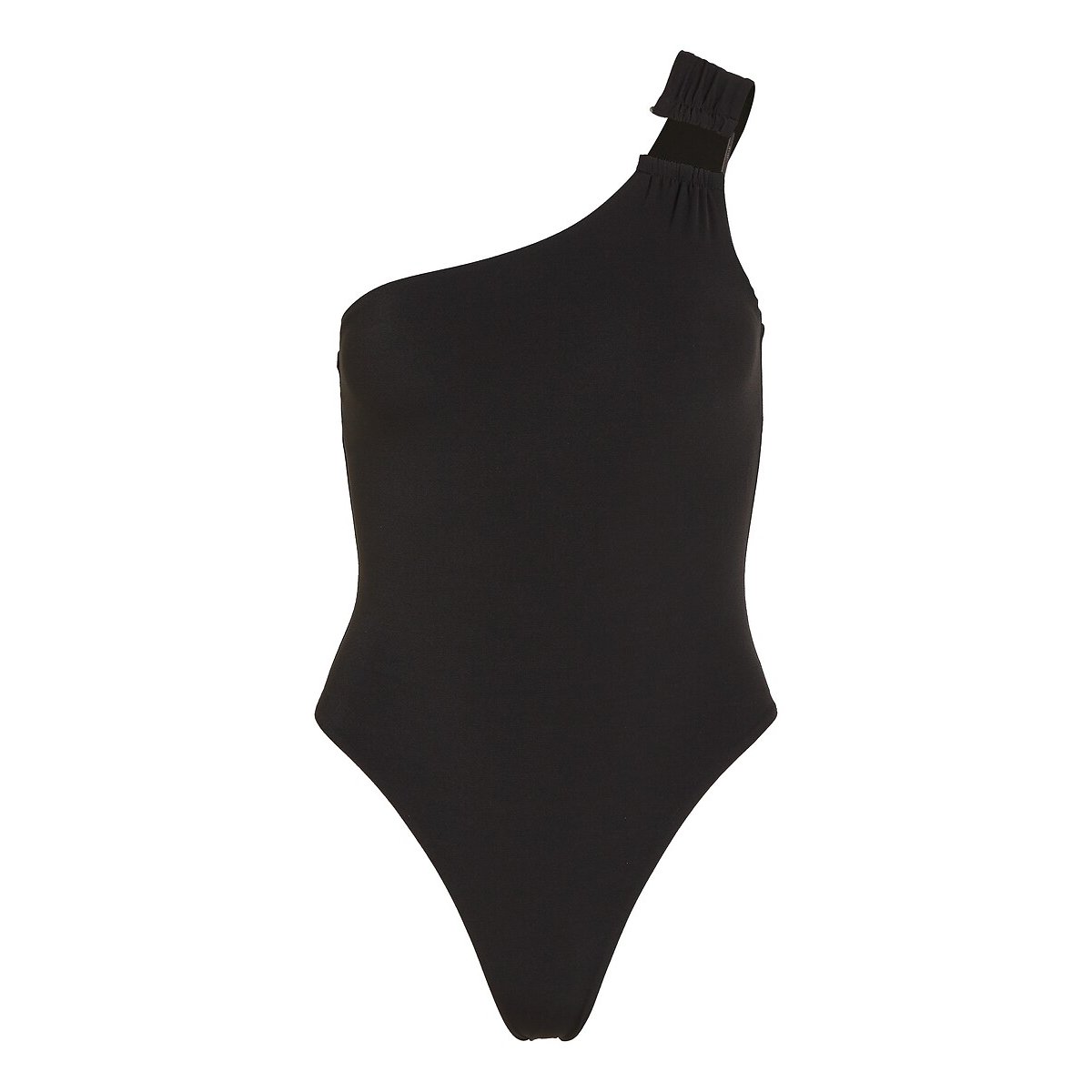CK Wire One Shoulder Swimsuit black, CALVIN KLEIN UNDERWEAR