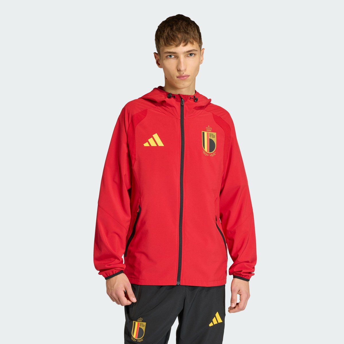 Veste Coupe-Vent Zip Intégral Belgique Tiro Travel Veste Coupe-Vent Zip Intégral Belgique Tiro Travel team power red 2, adidas Performance