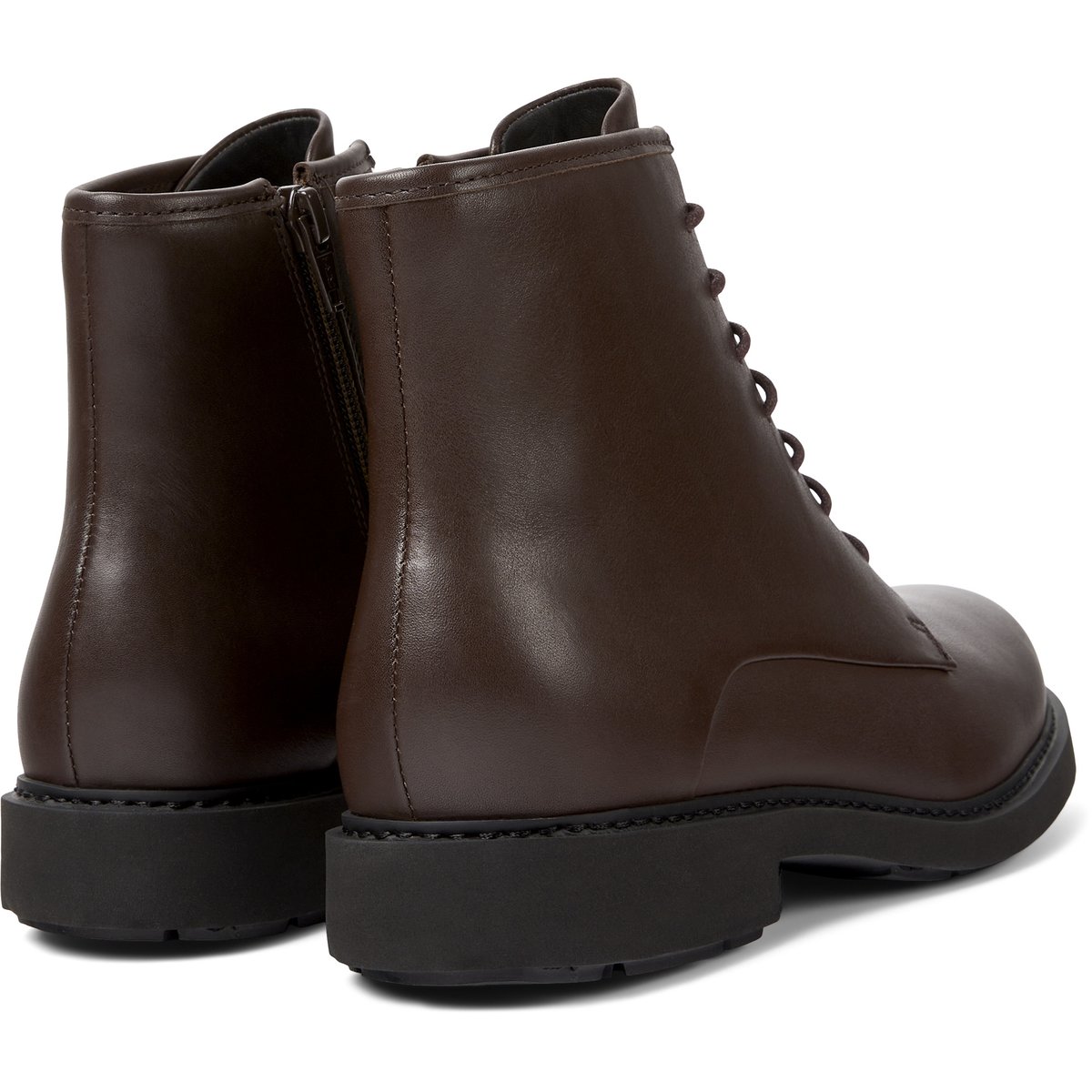 Derbies À Lacets Cuir Neuman marron foncé, CAMPER