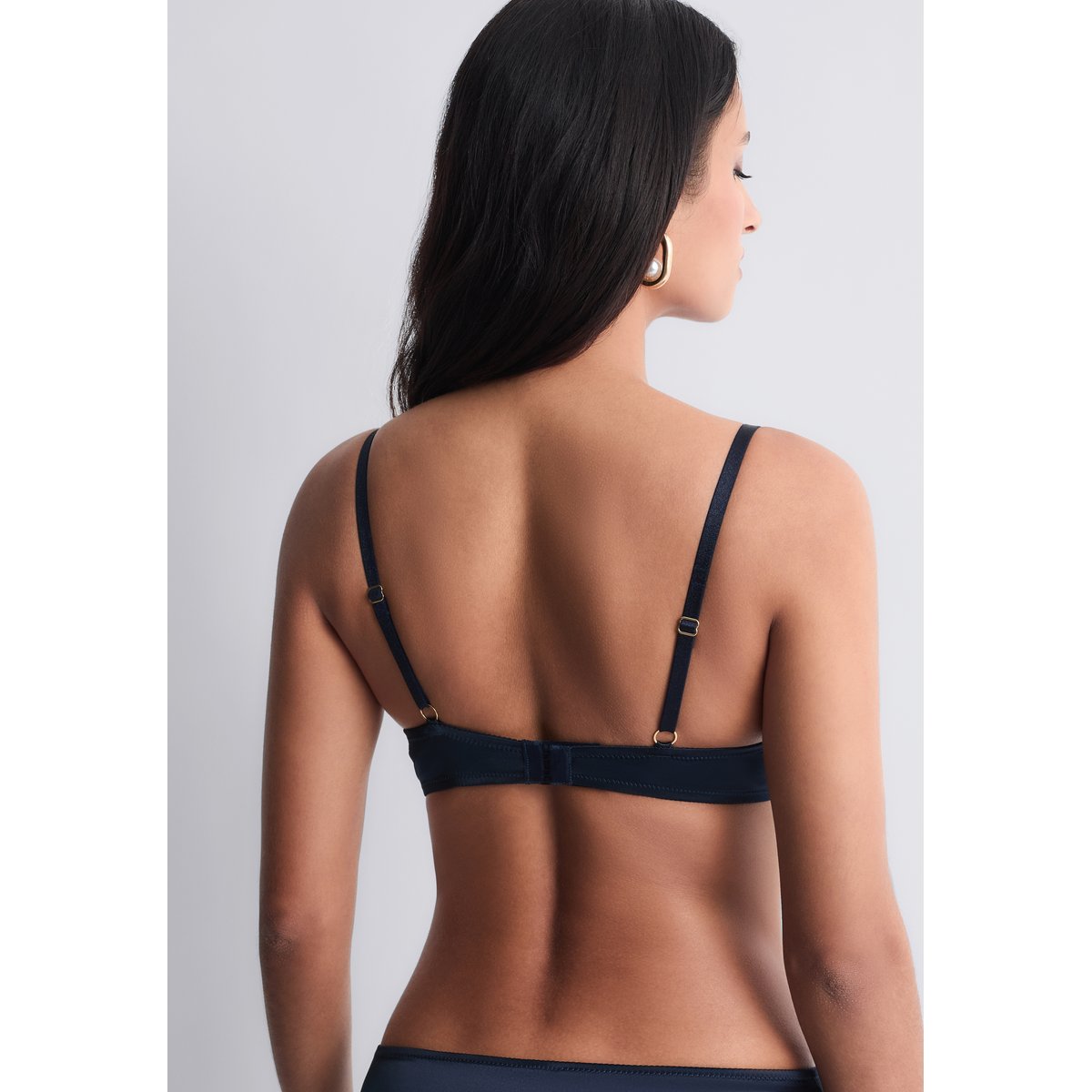 Soutien gorge Push up coques Satin Memories bleu, AUBADE