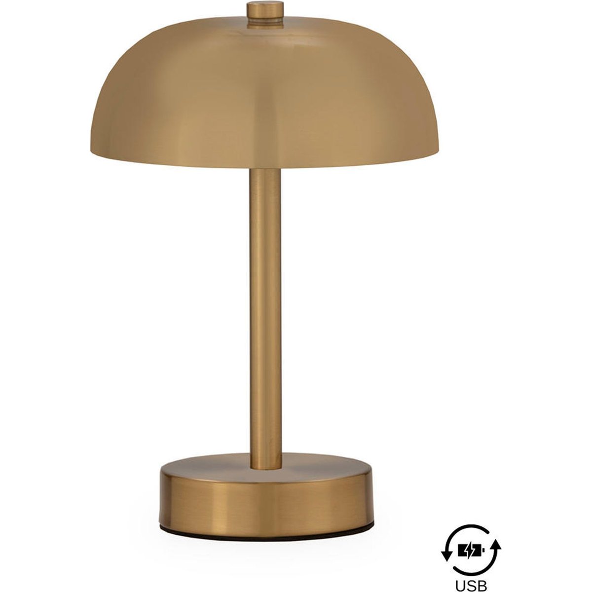 Lampe de table en métal au design arrondi doré, RECOLLECTION