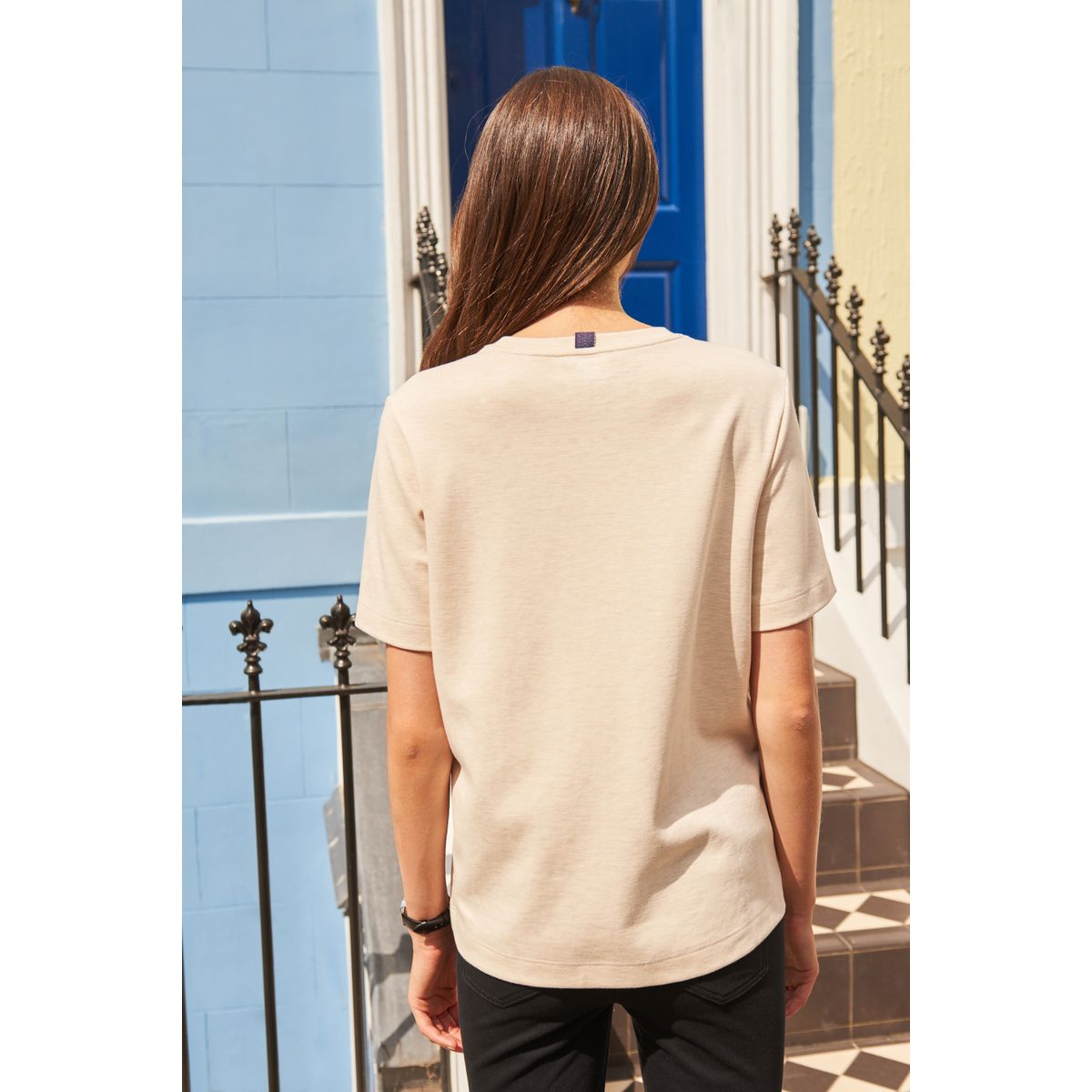T-shirt ras du cou épais à manches courtes oatmeal cream, NEXT