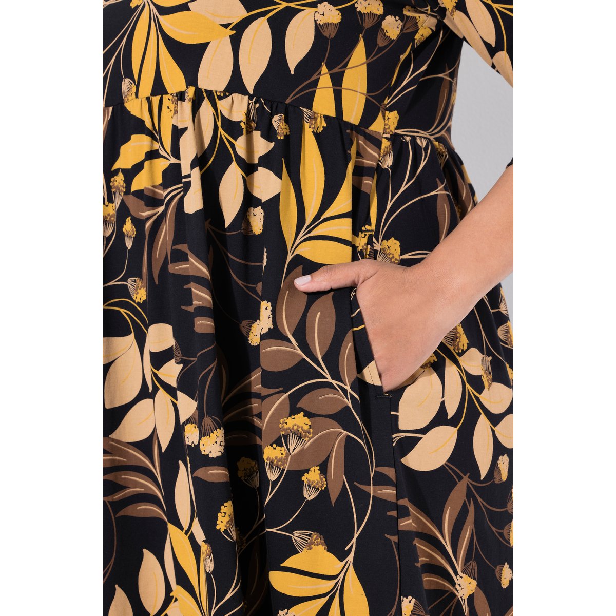 Robe maxi en jersey noir, ULLA POPKEN