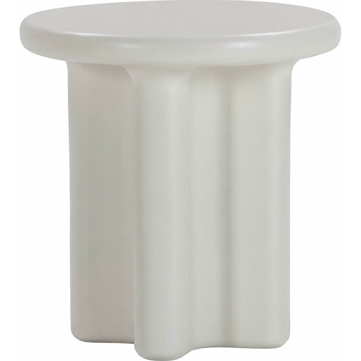 Table d'appoint au design sculptural blanc mat, RECOLLECTION