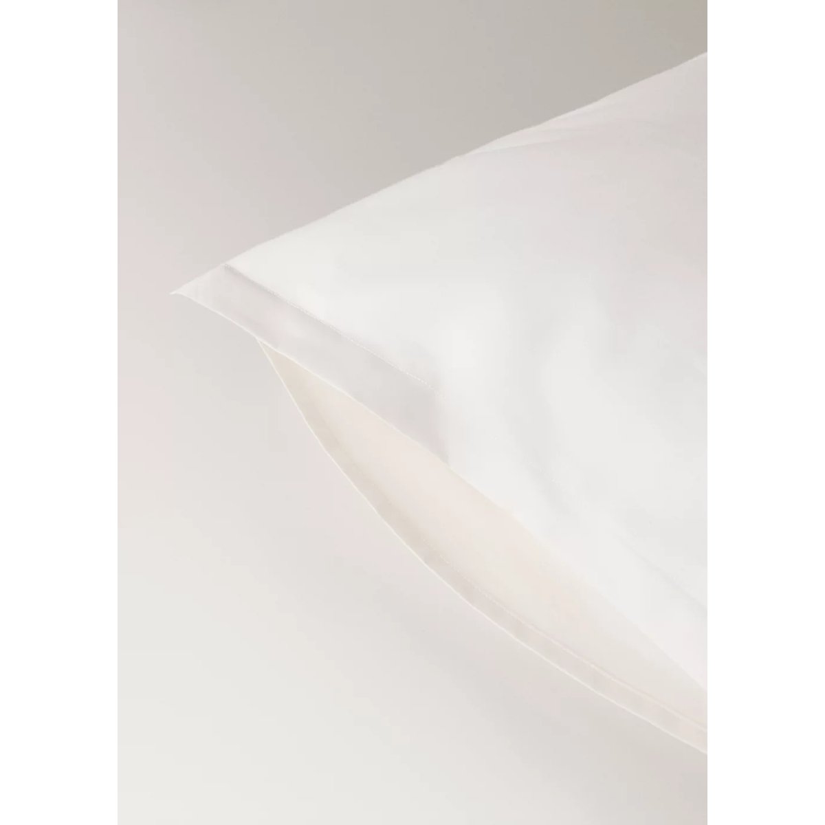 Taie d'oreiller 100 % coton satin 50x75 cm écru, MANGO HOME