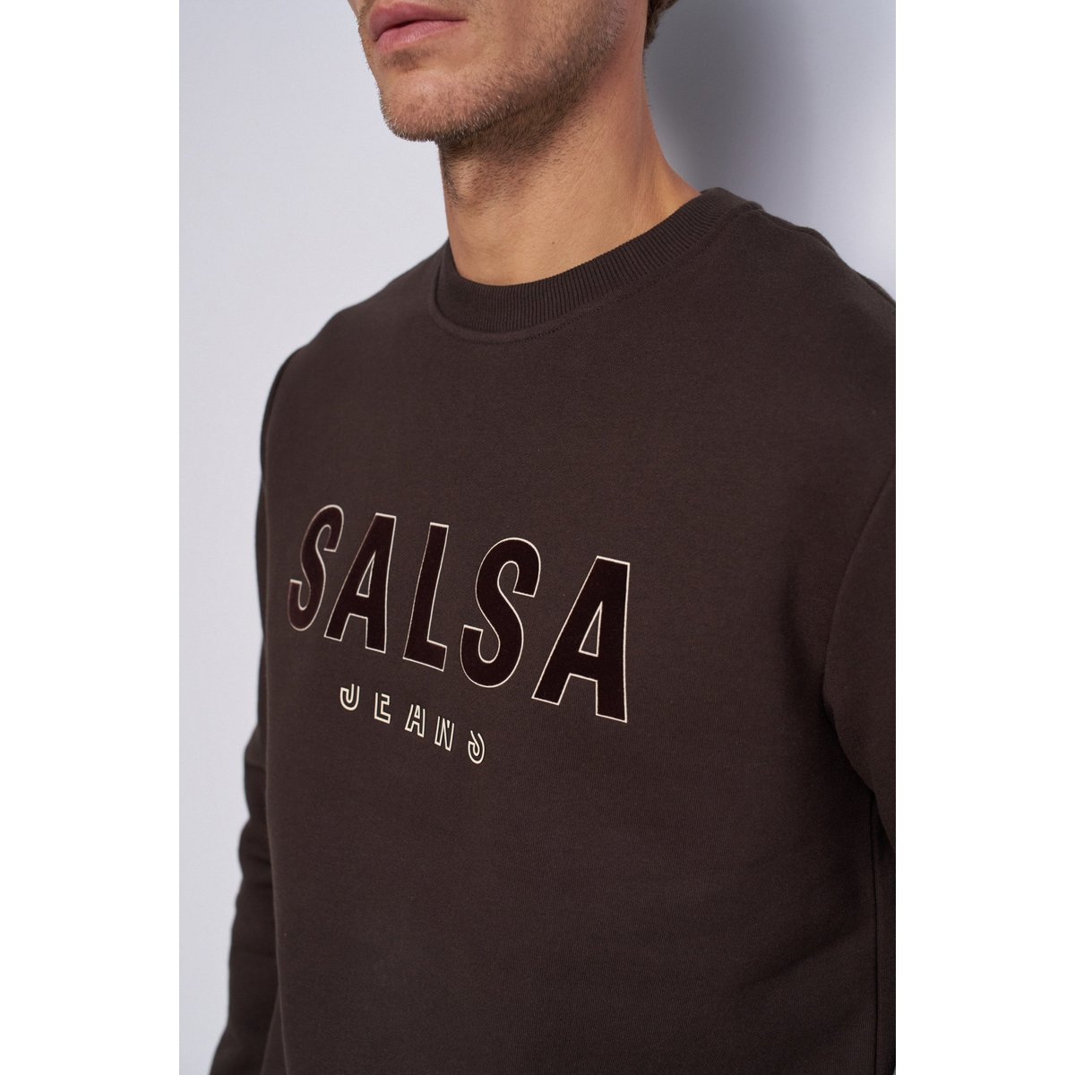 SWEATSHIRT AVEC BRANDING marron, SALSA JEANS