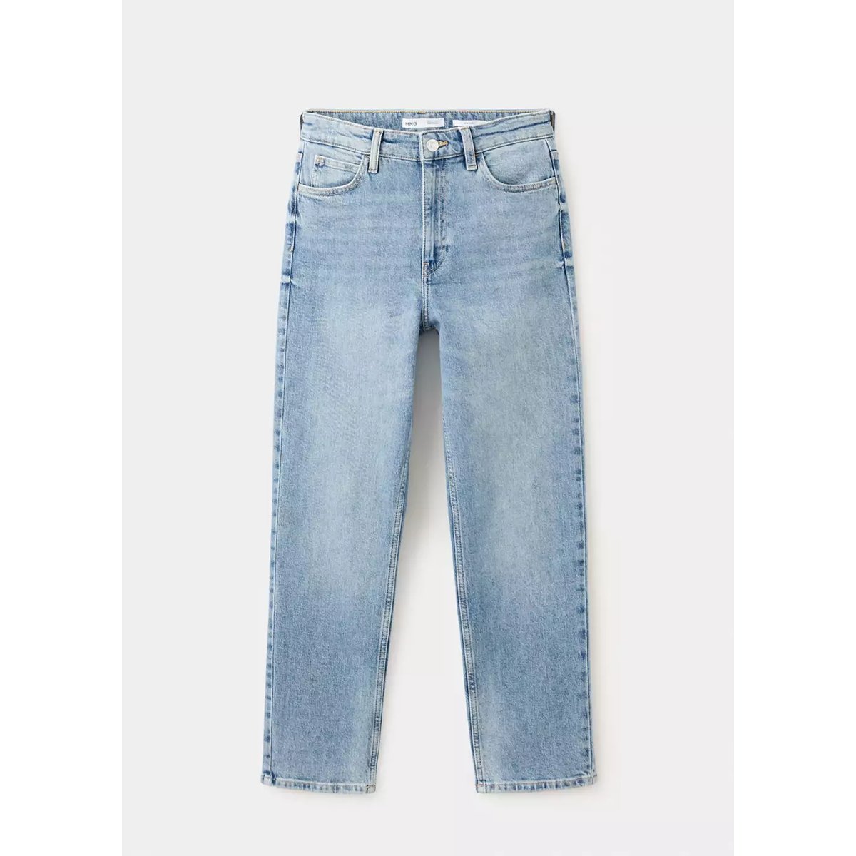 Jean Newmom confort taille haute bleu moyen, MANGO