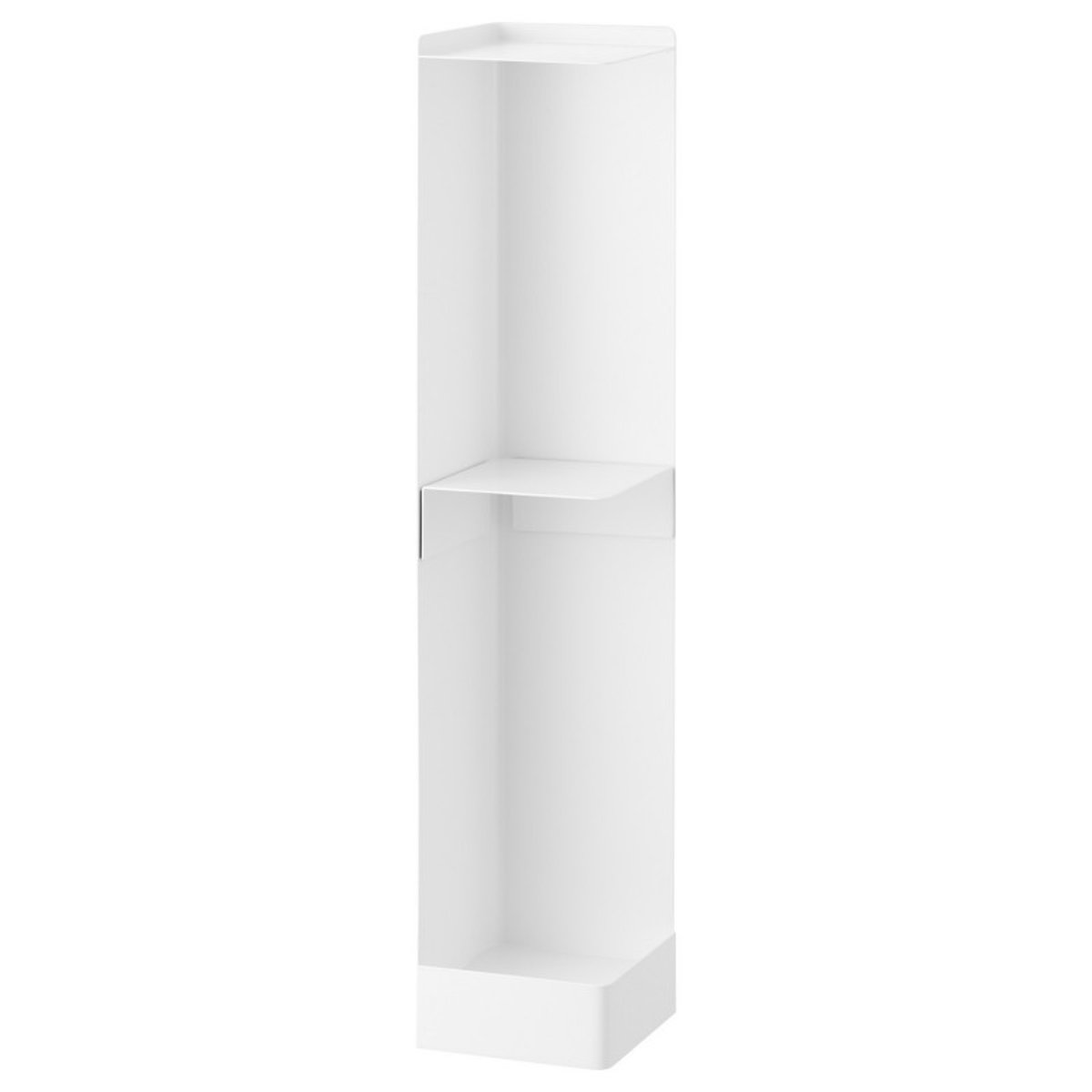 Etagère rangement papier wc brosse acier  TOWER blanc, YAMAZAKI