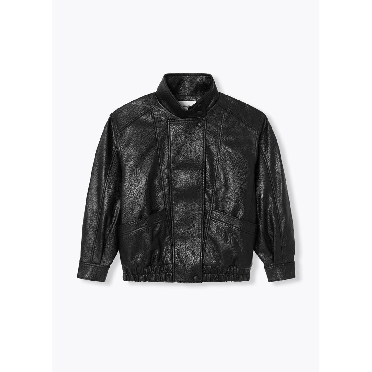 Blouson col montant en simili noir, PROMOD