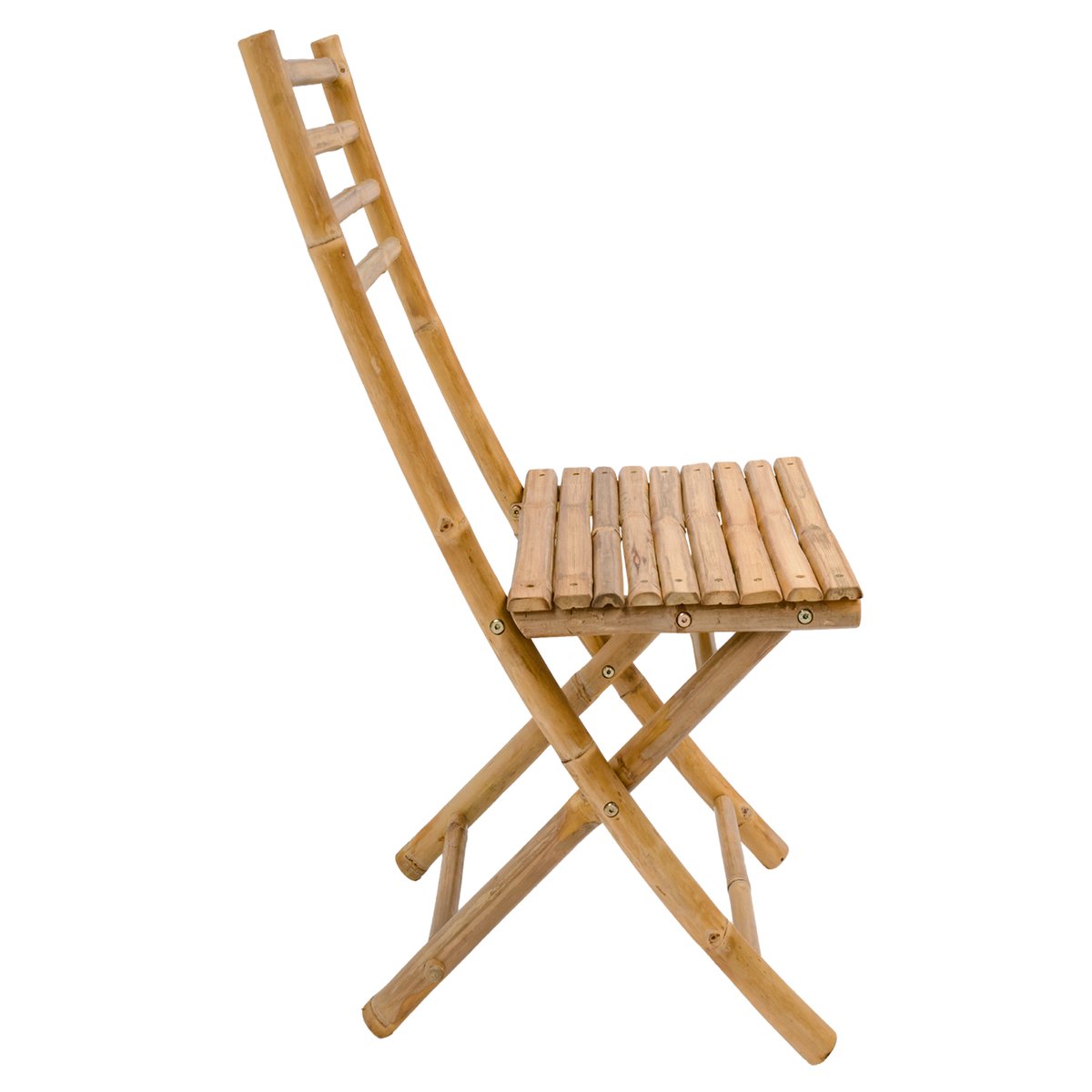 Lot de 2 chaises de jardin en bambou, PALEMPANG bois naturel, NORDLYS