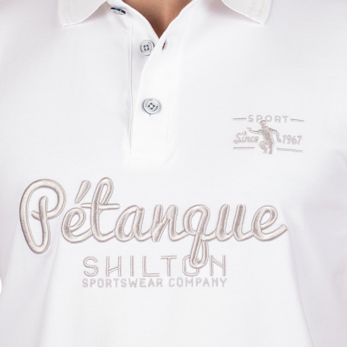 Polo pétanque masters ML 26 blanc, SHILTON