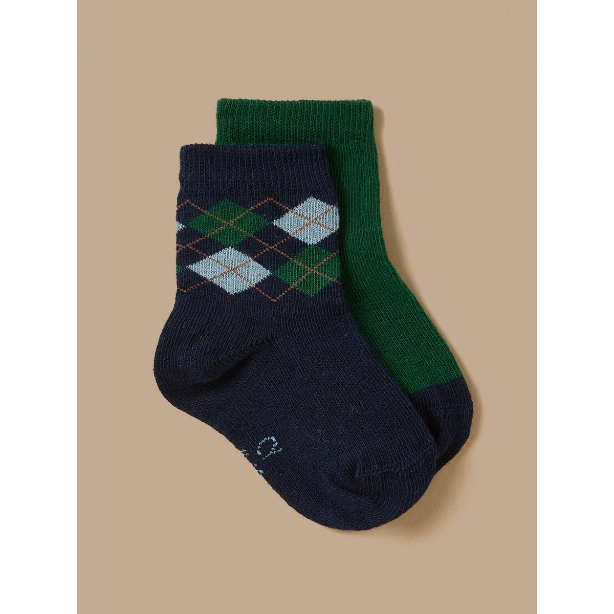 Lot de 2 paires de chaussettes bleu vert, CYRILLUS