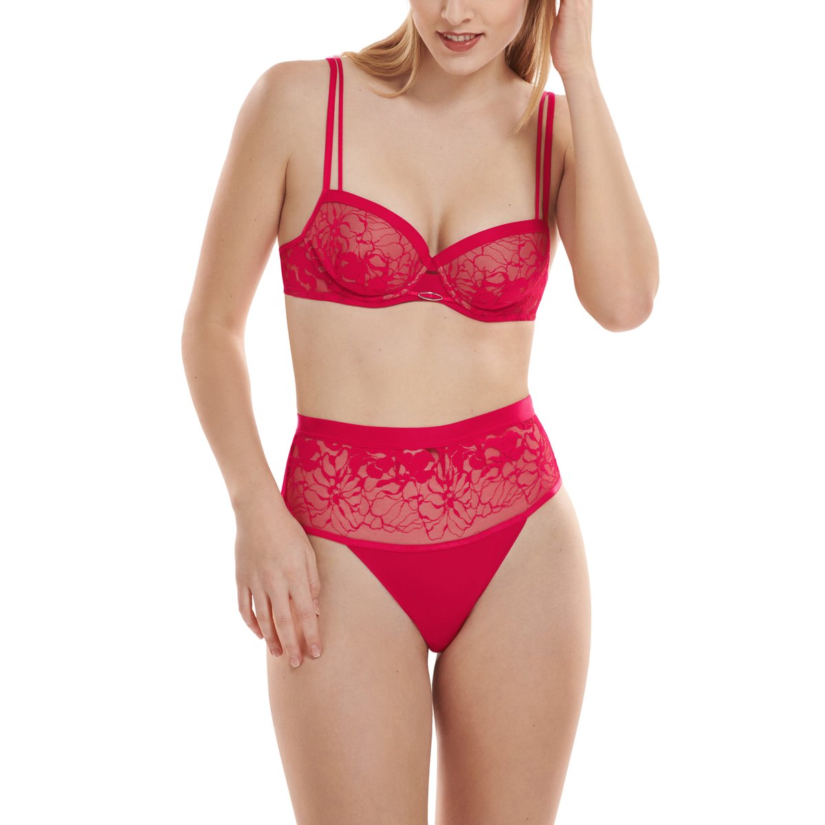 Soutien-gorge préformé Flamenco rouge, LISCA