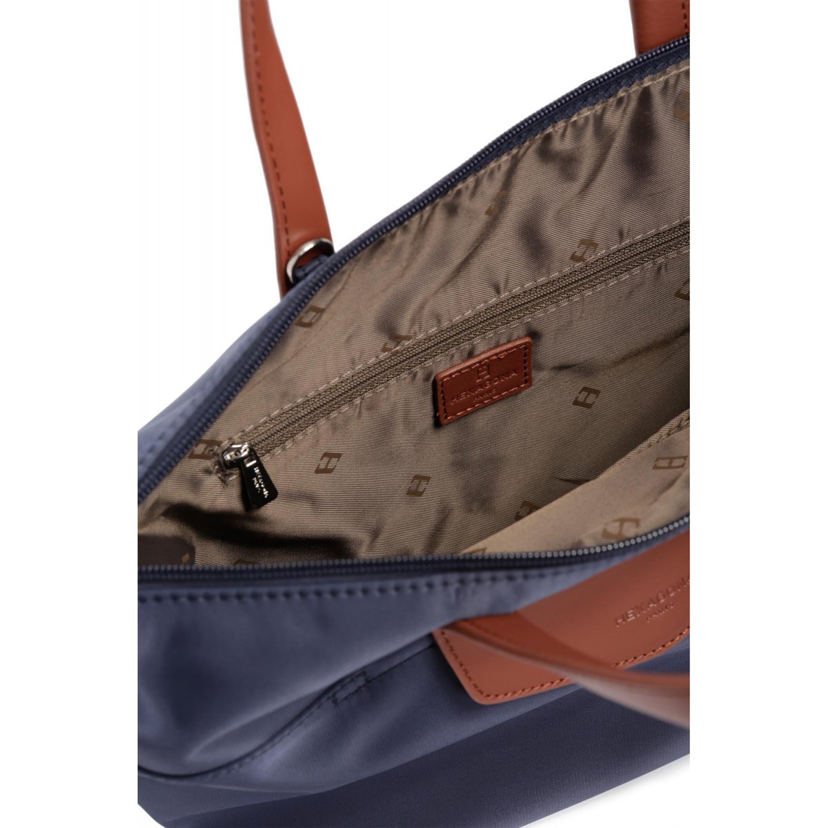 Sac cabas porté main POP bleu marine, HEXAGONA