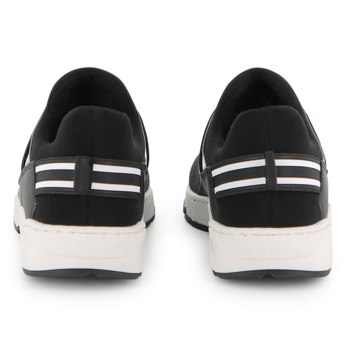 Baskets en cuir de vachette black, BOSS KIDSWEAR