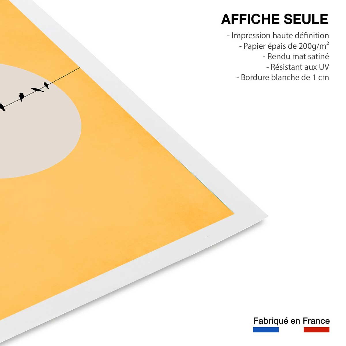 Affiche abstrait ""depart electrique"" affiche seule, HEXOA
