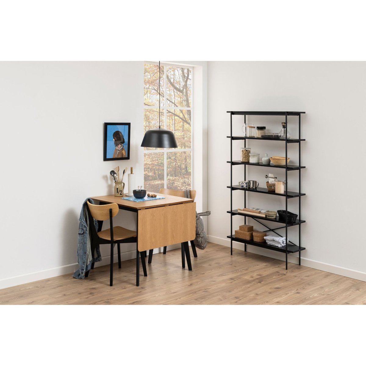 Table à manger carrée extensible en bois L80/120 - LETA chêne, HELLIN, DEPUIS 1862