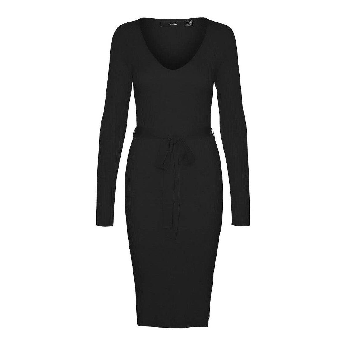 Robe en maille ceinturée noir, VERO MODA